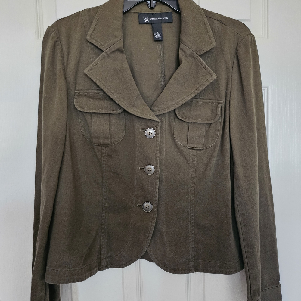 INC International Concepts Olive Blazer